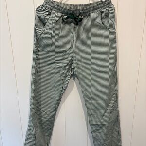 Striped Green LAKE poplin cotton men’s pajamas